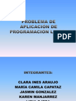 Problema de Aplicación de Programación Lineal