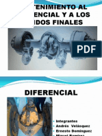 Mantenimiento Al Diferencial y A Los Mandos Finales