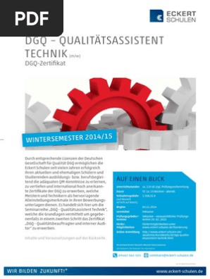 Datenblatt Dgq Qualitatsassistent Technik