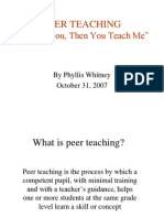 Peer Teaching: "I Teach You, Then You Teach Me"