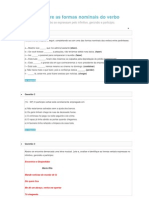 Exercícios Sobre As Formas Nominais Do Verbo