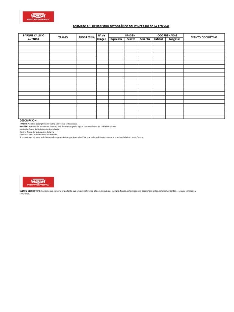 Formato 2 Inventario Vial (1) | Transporte | Ingeniería