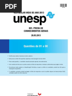 VUNESP - Vestibular Inverno 2013