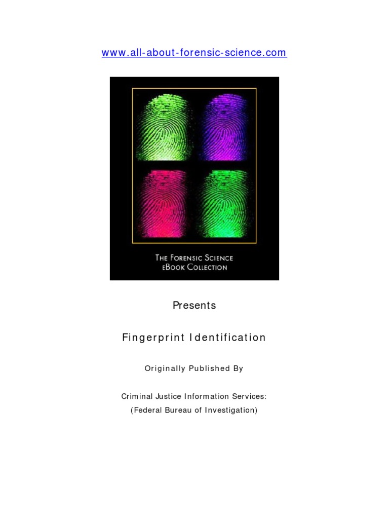 Fingerprint Identification PDF Fingerprint Forensic Science