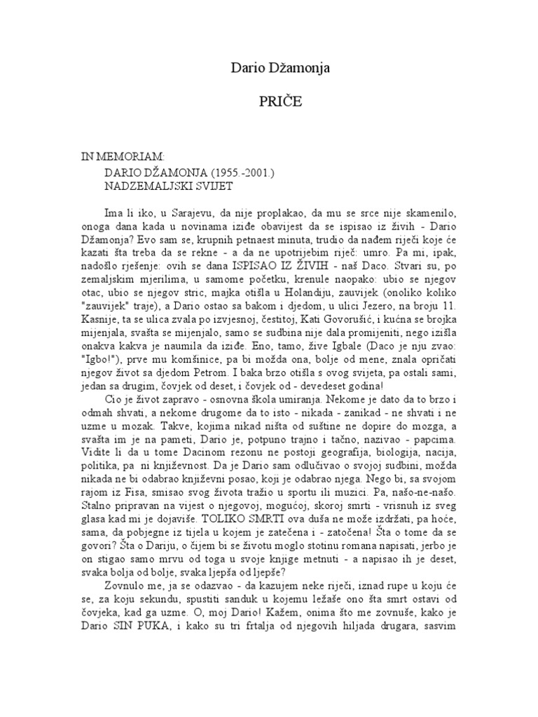 Dario Dzamonja - Price | PDF