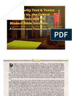 The Majority Text & Textus Receptus vs. The Critical Text Editions and The Modern Bible Versions, NET Third Edition (Revised)