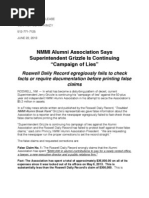 Download NMMI Alumni Association Says Superintendent Grizzle Is Continuing Campaign of Lies by New Mexico Military Alumni Association SN149776661 doc pdf