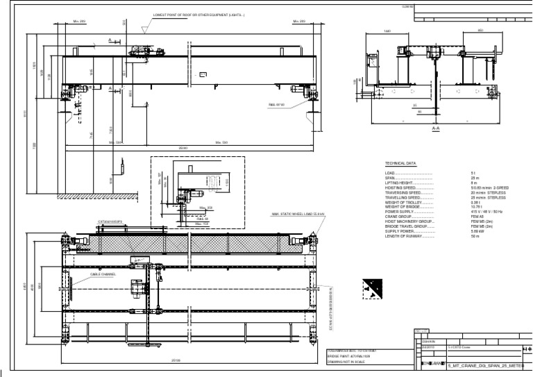 5 Ton EOT Crane Span Specifications | PDF | Technology & Engineering