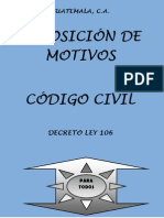 Exposicion de Motivos del Código Civil DL 106