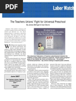 The Teachers Unions' Fight For Universal Preschool
