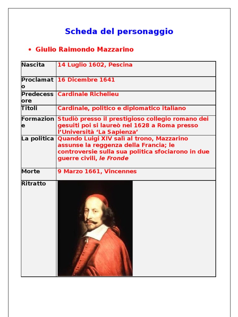 Cardinale Mazzarino PDF