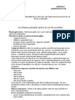 Acordarea Primului Ajutor În Caz de Accident Pentru