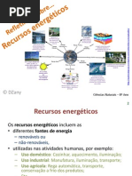 Refletindo sobre... Recursos Energéticos