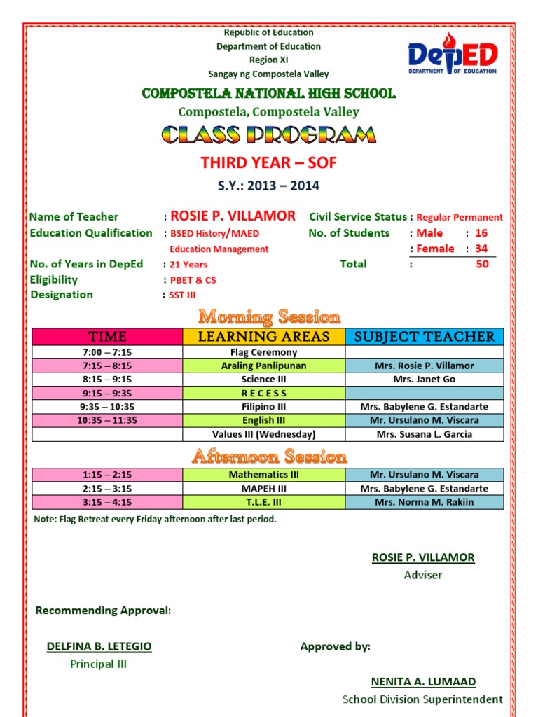 Class Program | PDF