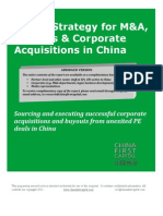 New Strategy For M&A, Strategic Acquisitions & Buyouts in China, China First Capital Research Report