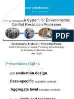 An Evaluation System For Environmental Conflict Resolution Processes
