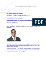 Nota de Esclarecimento Sobre o Caso Da Globo e o Pastor Marcos Pereira