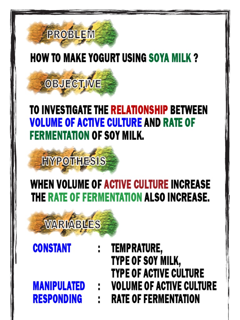 Impact of Active Culture Volume on Soy Yogurt Fermentation | PDF