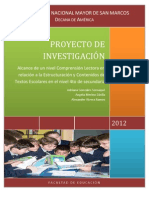Proyecto de Investigacion - Comprension Lectora y Textos Escolares