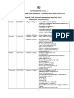 timetable kerala university 