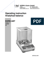 Operating Instruction Analytical Balance: Kern Abt