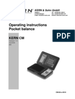 Operating Instructions Pocket Balance: Kern CM