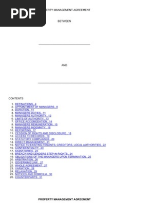 property management agreement 