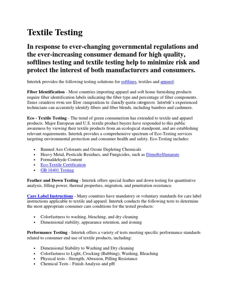 Textile Testing Textiles Clothing - 