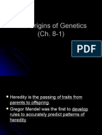 The Origins of Genetics (Ch. 8-1)