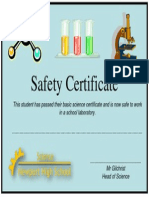 Safety Certificate