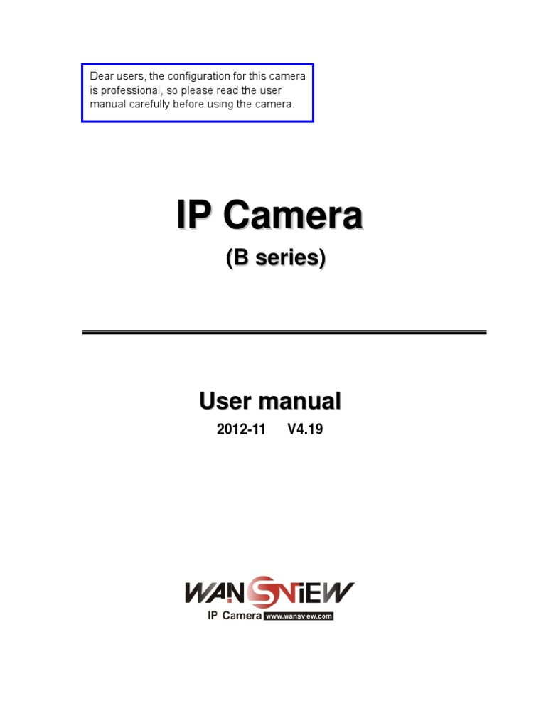 Wansview NCB IP Camera User Manual | PDF | Web Browser | Computer Network