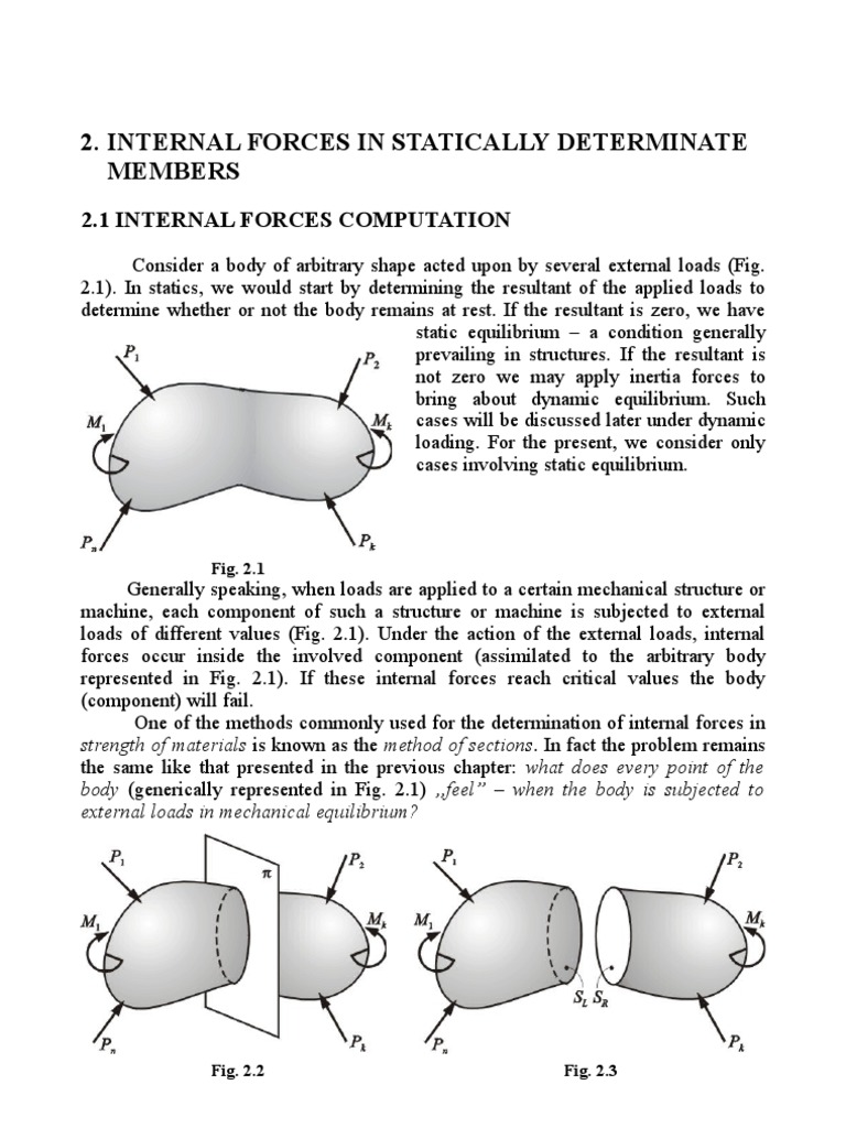 Internal Forces in Static Members | PDF | Science & Mathematics
