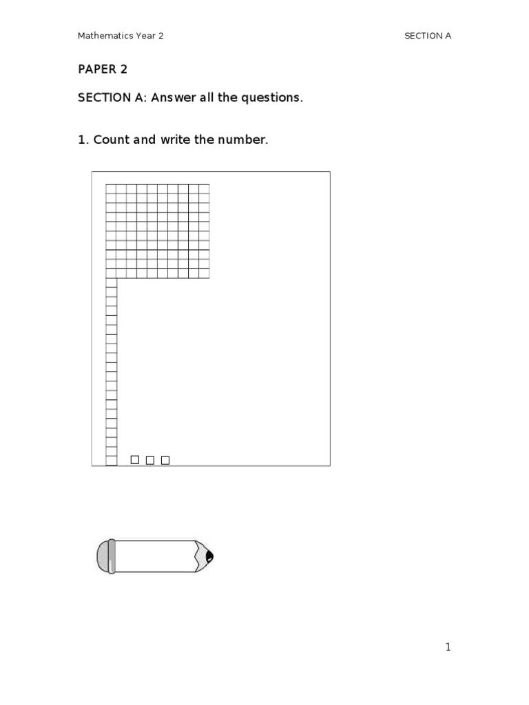 Year 2 Mathematics Practice Questions | PDF | Art