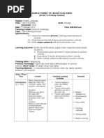Download Sample Format of a Lesson Plan for English Language by Merah Membara SN149923254 doc pdf