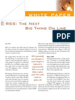 RSS the next big thing on-line, MediaThink 2004
