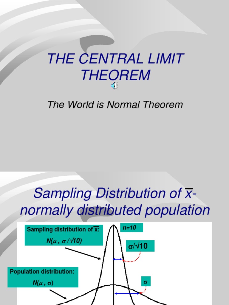 Central Limit Theorem Explained | PDF | Standard Deviation | Mean