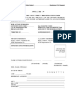 Annexure - Iv Format of The Constituent Registration Form