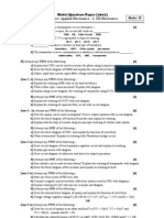 Subject: Applied Electronics - I, XII Electronics: Model Question Paper (2011)