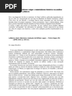 materialismo vulgar x materialismo histórico - H