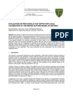 Evaluation of Pre-overlay Rut Depth for Local Calibration of the MEPDG Rutting Model in Ontario Pavements