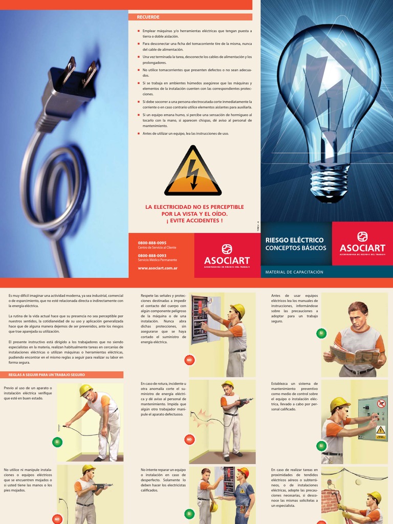 Precauciones para Uso Seguro de Electricidad | PDF | Electricidad ...