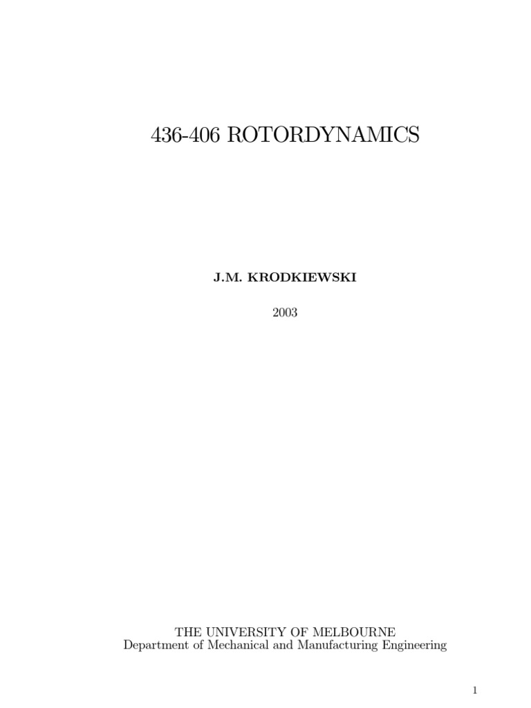 Rotordynamics PDF | PDF | Business