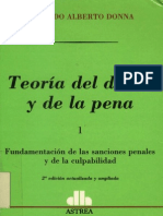 082.- Teoria Del Delito Y de La Pena Tomo I - Donna, Edgardo