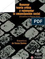 50377019 Renovar La Teoria Critica y Reinventar La Emancipacion Social Boaventura de Sousa Santos