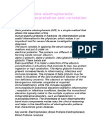 Seric Proteins Electrophoresis Clinical Interpretation and Correlation