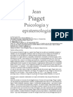 Piaget Jean - Psicologia Y Epistemologia