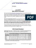 Scoggins Report - June 2013 Spec Market Scorecard