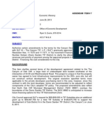 Amendments to agreement the SLF III - The Canyon TIF