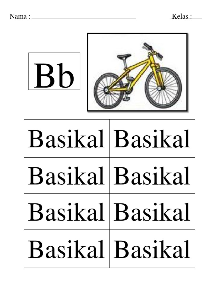 Lembaran Kerja - Basikal | PDF | Olahraga & Rekreasi | Perjalanan