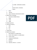 Cell Phone Servicing Syllabus